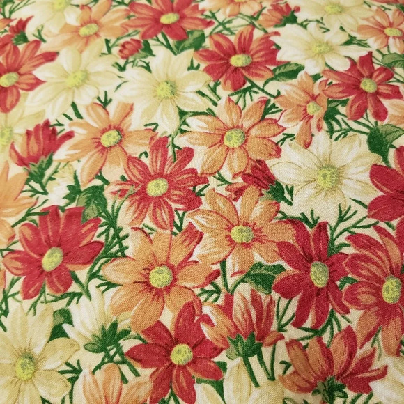 Christmas Floral Body Pillow Pillowcases | Vintage Holiday Fabric - Picture 2 of 3
